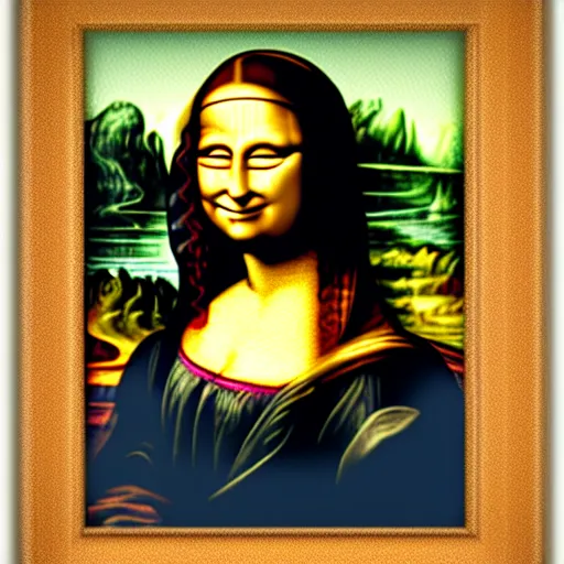 Prompt: chad muscled man big smile mona lisa style