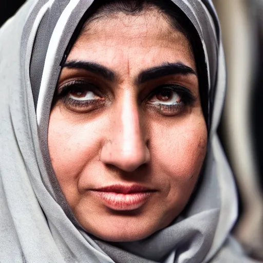 Prompt: A hyperdetailed portrait of an Iranian woman, DSLR photograph