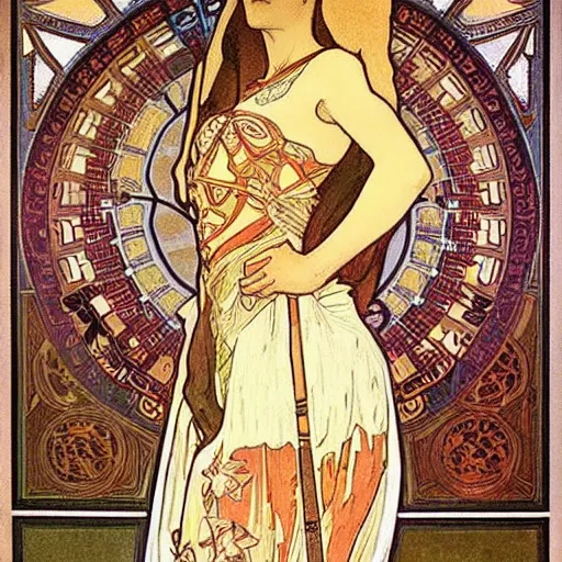 Image similar to silesia by alphonse mucha