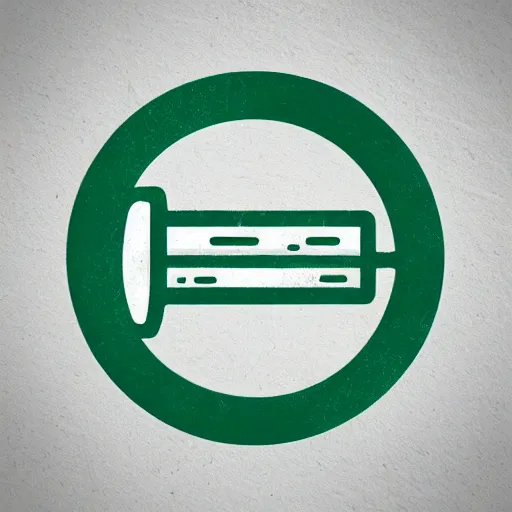 Image similar to a meth pipe, simplistic iconography, modern logo