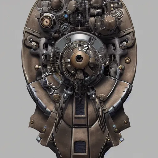 Prompt: steampunk scifi tech hardsurface shaped like a fossil, form exploration, big medium small, artstation, concept art