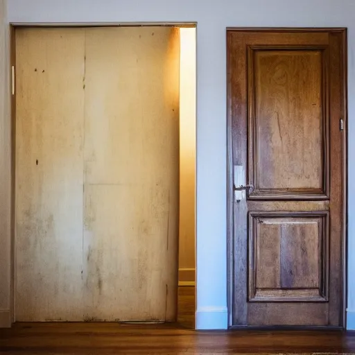 Image similar to a room within a room, a door behind the door