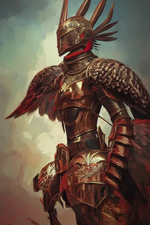 Image similar to Gorgeous armor polish winged hussar by ilya kuvshinov, krenz cushart, Greg Rutkowski, trending on artstation