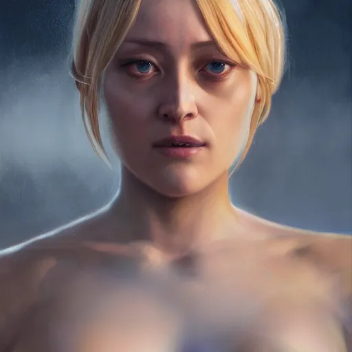 Image similar to Olivia Taylor Dudley as Yuno Gasai, detailed, centered, digital painting, artstation, concept art, donato giancola, Joseph Christian Leyendecker, WLOP, Boris Vallejo, Breathtaking, 8k resolution, extremely detailed, beautiful, establishing shot, artistic, hyperrealistic, beautiful face, octane render, cinematic lighting, dramatic lighting, masterpiece