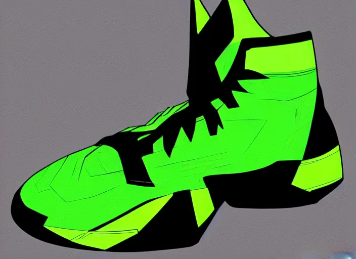 Image similar to basketball sneakers concept of hulk, trending on artstation, smooth, sharp focus