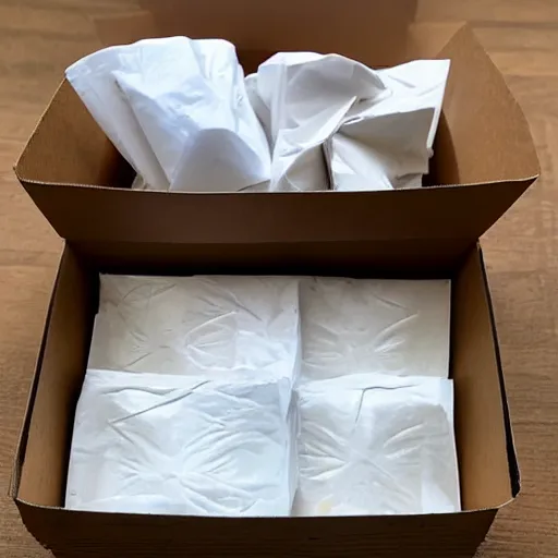 Prompt: a box of tissues