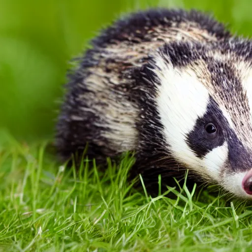 Prompt: a badger and onion hybrid, realistic, 4k,