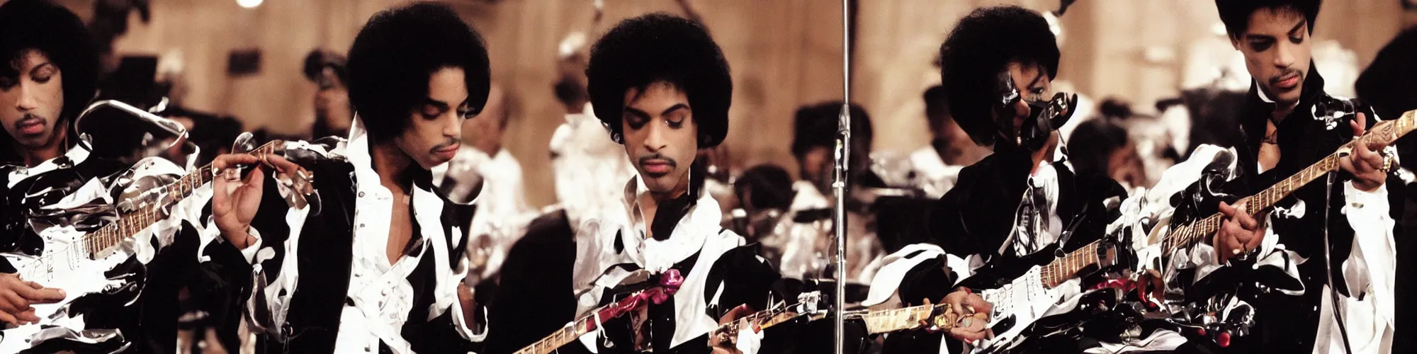 Prompt: prince exploring music