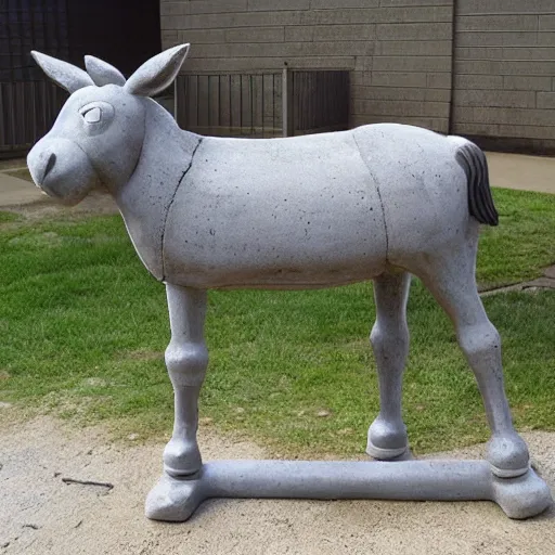 Image similar to donkey made of concrete