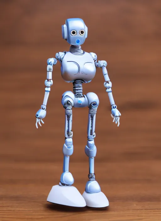 Image similar to 80mm resin detailed miniature of a Robot with organic body, beautiful bone structure, symmetrical facial features, Product Introduction Photos, 4K, Full body