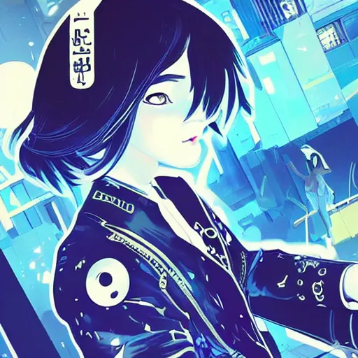 Prompt: Frequency indie album cover, luxury advertisement, indigo filter, blue and black colors. highly detailed post-cyberpunk sci-fi close-up schoolgirl in asian city in style of cytus and deemo, mysterious vibes, by Ilya Kuvshinov, by Greg Tocchini, nier:automata, set in half-life 2, beautiful with eerie vibes, very inspirational, very stylish, with gradients, surrealistic, dystopia, postapocalyptic vibes, depth of field, mist, rich cinematic atmosphere, perfect digital art, mystical journey in strange world, beautiful dramatic dark moody tones and studio lighting, shadows, bastion game, arthouse