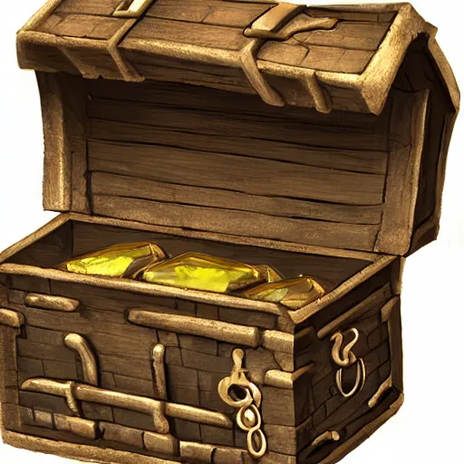 Prompt: a treasure chest full of gems that is actually a mimic about to eat someone