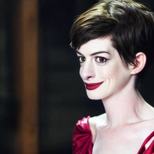 Prompt: anne hathaway as a vampire