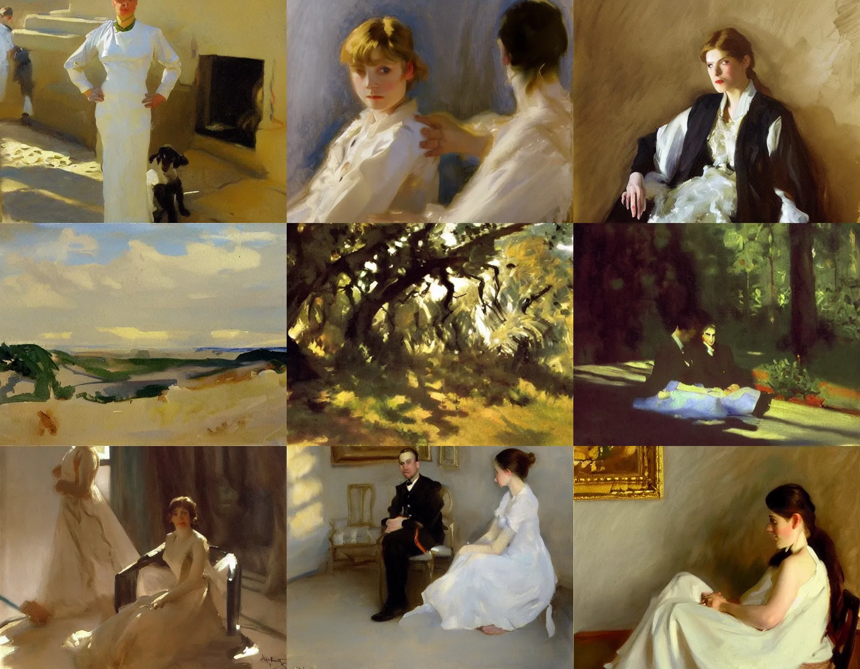 Prompt: painting by sargent