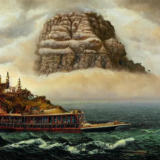 Image similar to paint surrealist 🚢, ferdinand knab, high definition and detailed 4 k