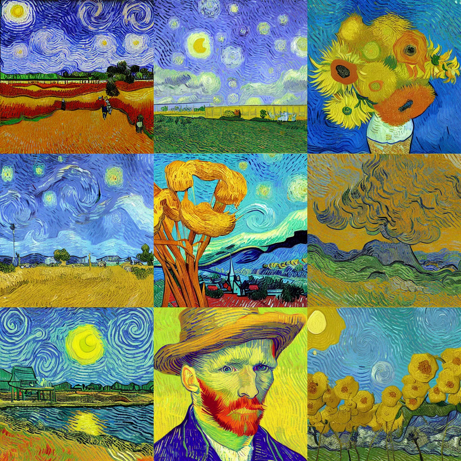 Image similar to sunny day - digital art by vincent van gogh