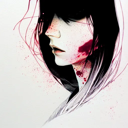 Image similar to portrait soft light, by killian eng and conrad roset, inspired by akira anime, etching, fine, sharp high detail, screen print,