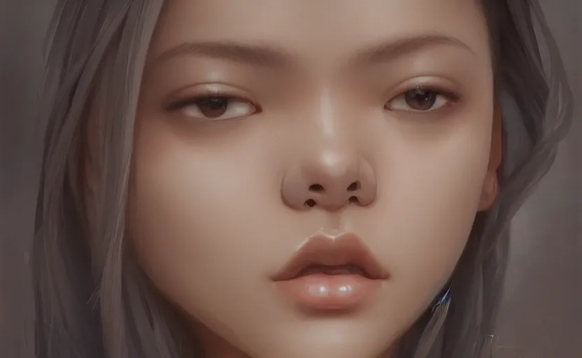 Prompt: jennie blackpink, close up, soft grey and blue natural light, crepuscular rays, intricate, digital painting, artstation, concept art, smooth, sharp focus, illustration, art by greg rutkowski and luis rollo and uang guangjian and gil elvgren, symmetry!