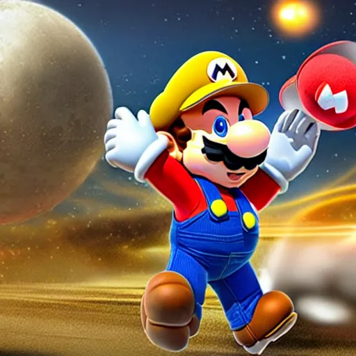 Prompt: mario in interstellar