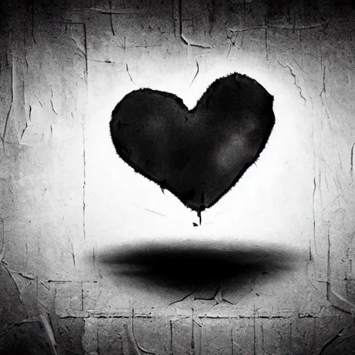 Image similar to broken heart, sadness, dark ambiance