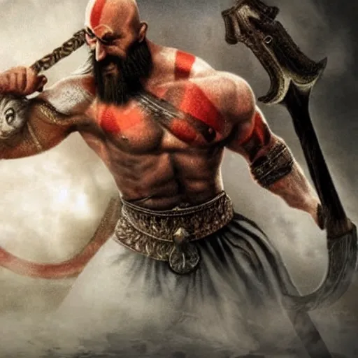 Image similar to Kratos in Norse Mythology