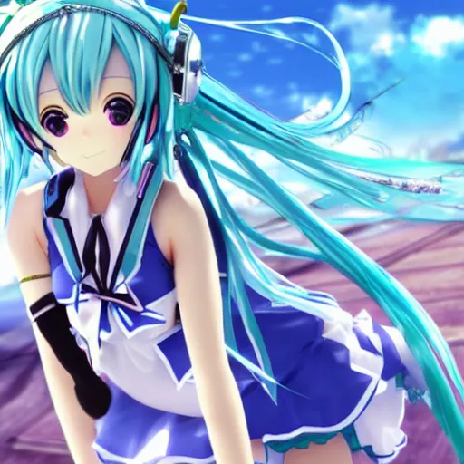 Image similar to miku from visual novel game everlasting summer