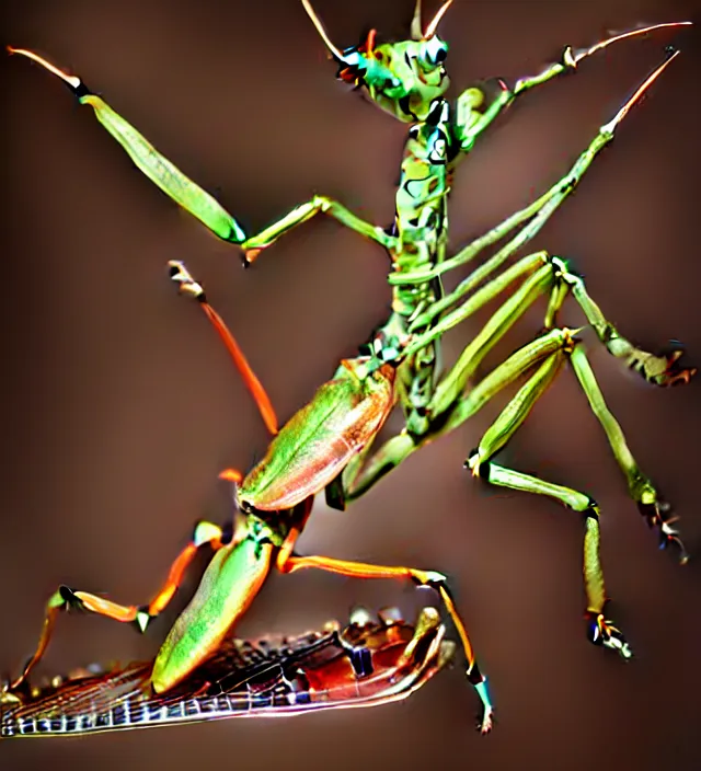 Prompt: a highly detailed 3 d render of a praying mantis playing the drums, a locust playing the guitar, a cockroach playing a piano, key visual, realistic shaded perfect face, fine details by stanley artgerm lau, wlop, rossdraws, james jean, andrei riabovitchev, marc simonetti, sakimichan, trending on artstation