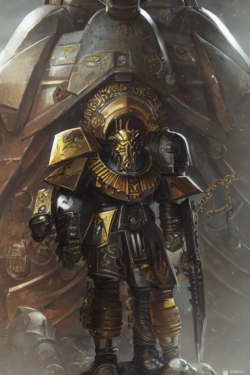 Image similar to armor portrait heros warhammer 4 0 k horus heresy fanart - the primarchs emperor by johannes helgeson animated with vfx concept artist & illustrator global illumination ray tracing hdr fanart arstation zbrush central hardmesh 8 k octane renderer comics stylized