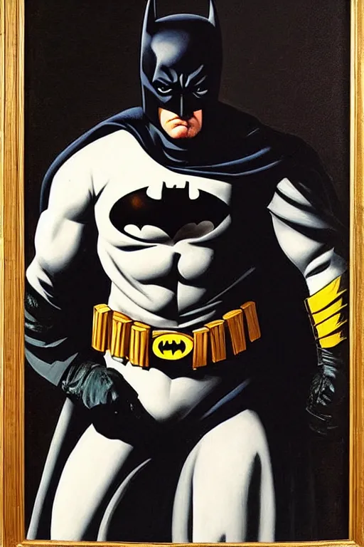 Image similar to Batman painted by Caravaggio