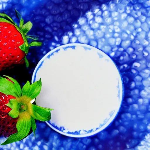 Image similar to blue strawberry