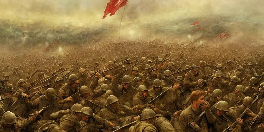 Image similar to Battle of Verdun by George Elgar Hicks and Marc Simonetti and William Bliss Baker