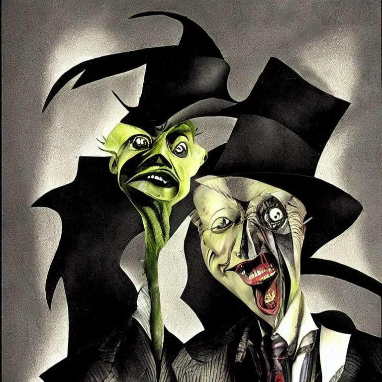 Image similar to Michael Keaton Beetlejuice by Dave McKean