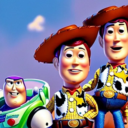 Prompt: toy story, in the style of brokeback mountain