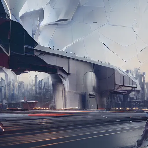 Image similar to sci-fi wall structure on the coronation of napoleon painting and digital billboard in the middle, unreal engine 5, keyshot, octane, artstation trending, ultra high detail, ultra realistic, cinematic, 8k, 16k, in style of zaha hadid, in plastic, dark, tilt shift,