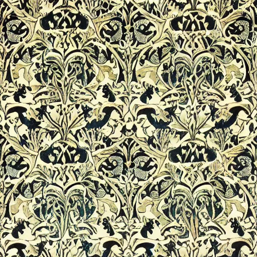 Image similar to a beautiful cow pattern by william morris, ornate, extremely detailed, photorealistic, 8 k