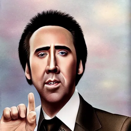 Prompt: nicolas cage as a beatiful woman