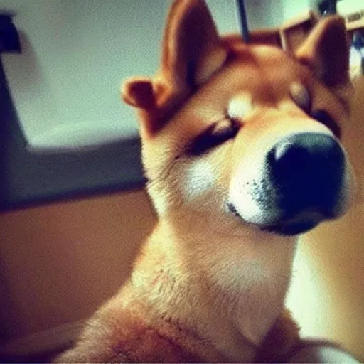 Prompt: shiba inu nose trending on instagram, the most realistic illumination