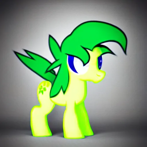 Image similar to white colored stoner pony from my little pony, marijuana themed, weed cutie mark, art, volumetric smoke, colorful, 3 d, render, wearing a black hoodie, soft lighting, green mane