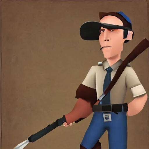 Image similar to Jerma985 as the Scout from Team Fortress 2