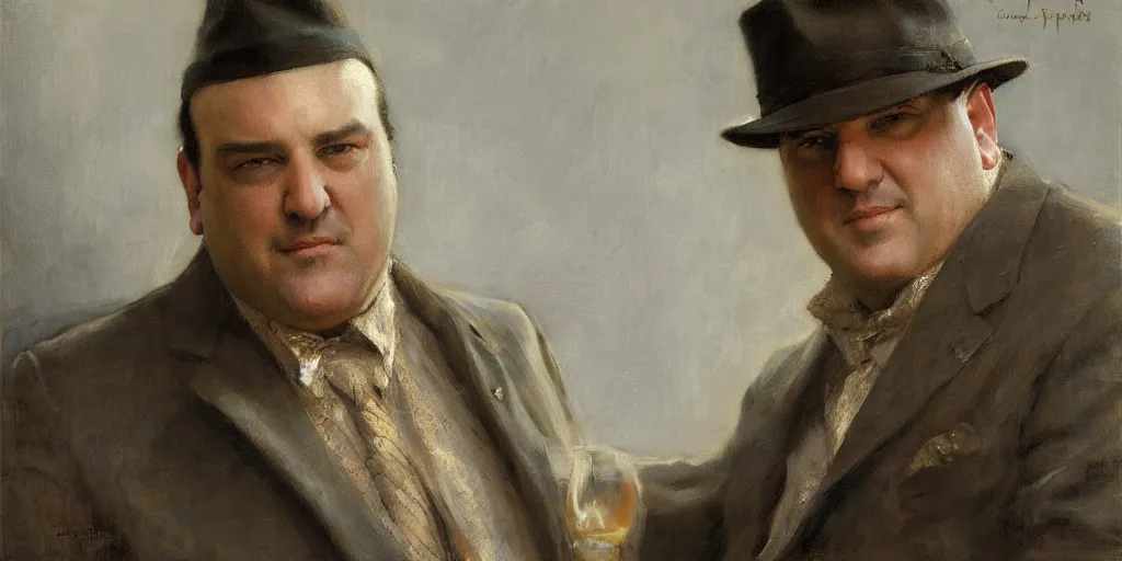 Image similar to tony soprano, portrait, painting by gaston bussiere, craig mullins, j. c. leyendecker