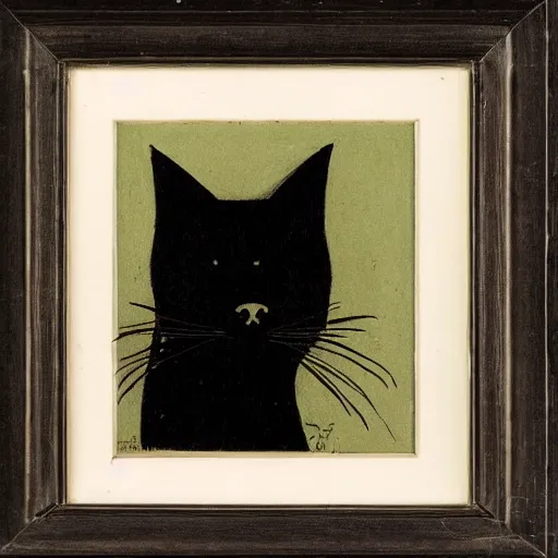 Prompt: a cute black cat by Hewton, Randolph Stanley