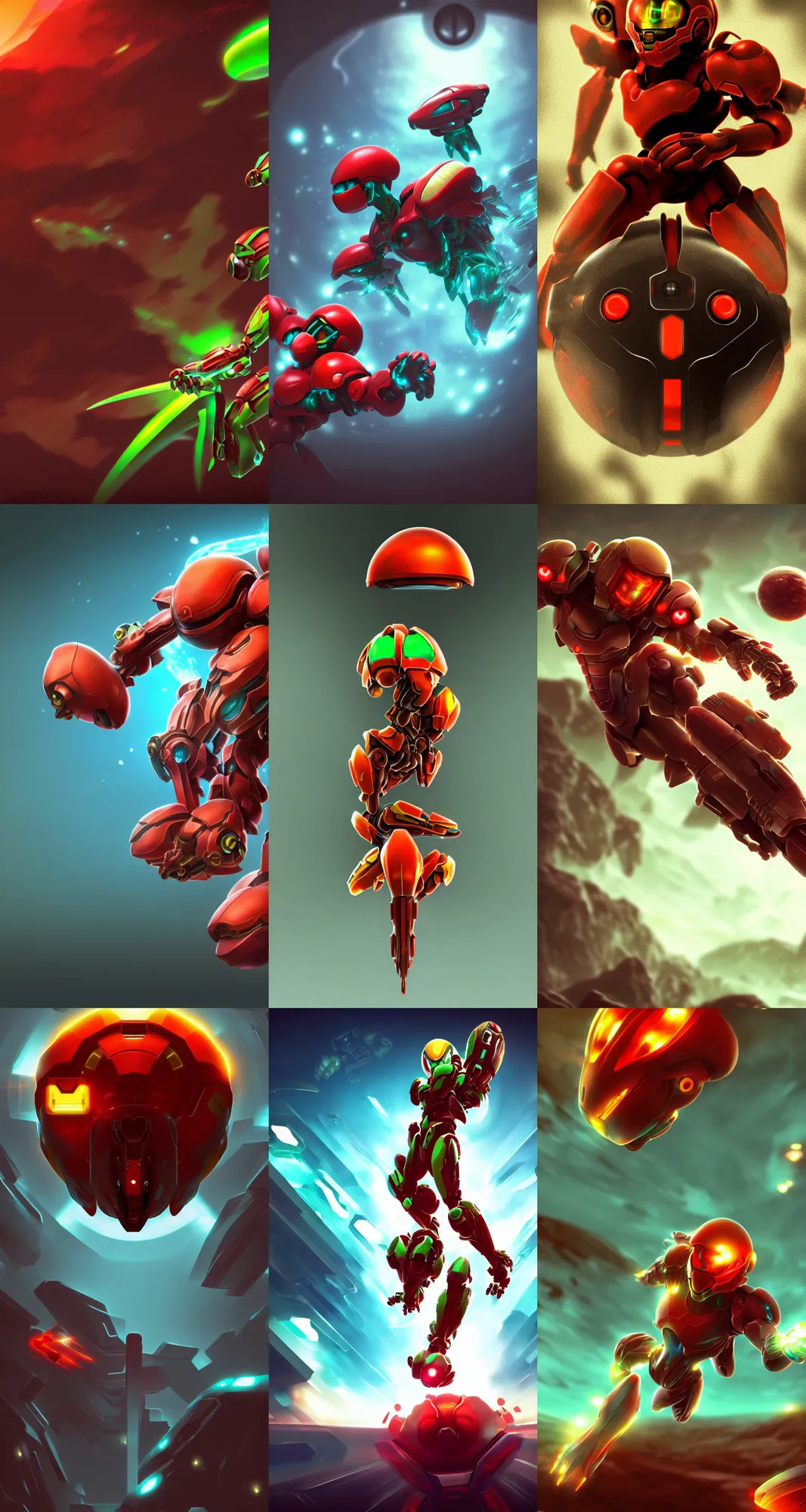 Prompt: metroid, chozo, alone, nintendo, concept art, wallpaper, desktop background, minimalist, behance, artstation, deviantart, octane render