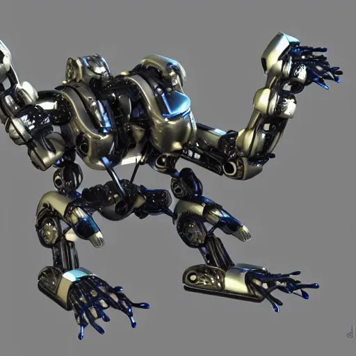 Prompt: hard surface, robotic platform, based on bird, 6 claws, unreal engine