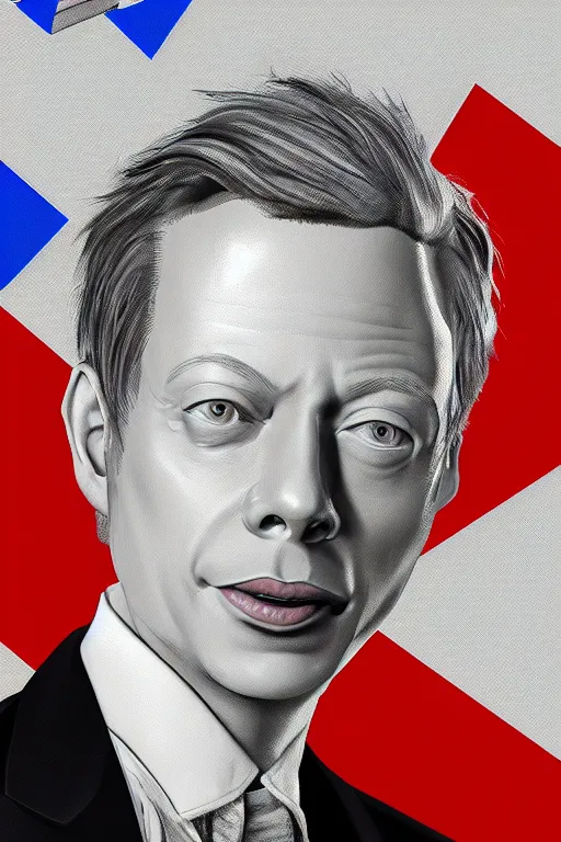 Prompt: portrait of us president brock pierce vfx concept artist & illustrator global illumination ray tracing hdr fanart arstation zbrush central hardmesh 8 k octane renderer comics stylized