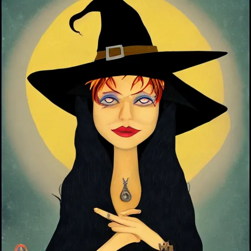 Prompt: a witch by barbara canepa and elisabetta gnone