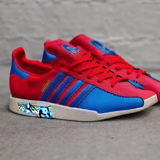 Prompt: adidas he-man collab