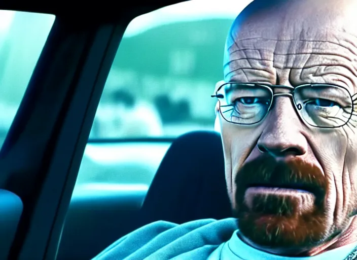 Image similar to film still of walter white as a rapper in straight outta compton movie 2 0 1 5, cinematic, movie frame, rule of thirds, 8 k