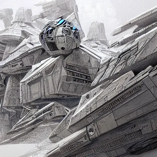 Image similar to highly detailed doodle art of scenes from star wars concept art fanart, detailed and intricate environment