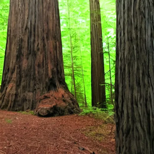 Prompt: ufo abduction bigfoot redwoods