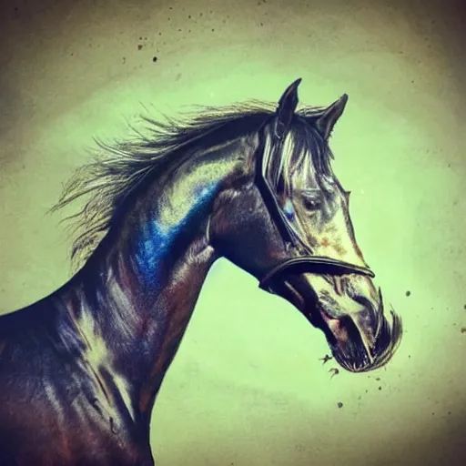 Prompt: horse dmt